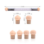 image, Sevyn Colors Nail Art Sponge Pen with 5 Refill Heads – Gradient Ombre Nail Design Tool for Gel Polish &amp; DIY Manicure
