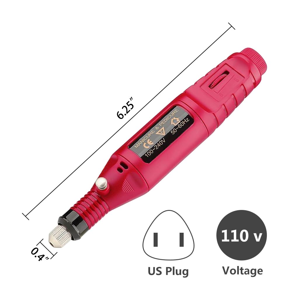 Sevyn Colors Professional Electric Nail Drill Machine Kit for Manicure & Pedicure – Adjustable Speed with 6 Drill Bits & 6 Sanding Bands