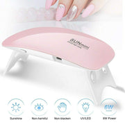Sevyn Colors SUN mini Portable UV/LED Nail Lamp – Compact Pink Gel Nail Dryer for Manicure & Pedicure | USB Powered