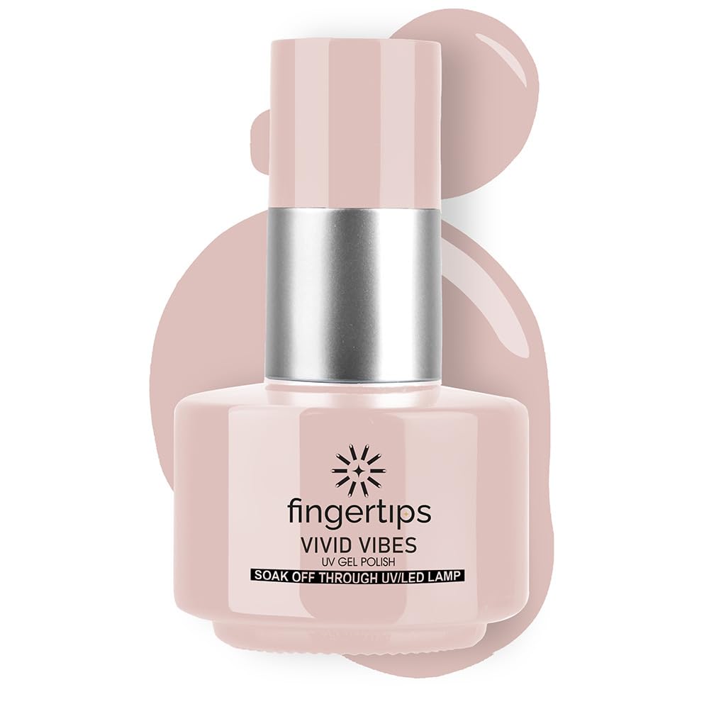 Fingertips Vivid Vibes UV Gel Polish – Shade 20 Ivory Cream | 16ml Soak-Off Long-Lasting Gel Nail Color