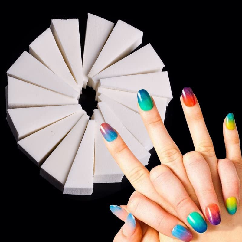 Sevyn Colors Nail Art Sponges Gradient Ombre Sponge Set for Nail Polish, Gel & Acrylic Nail Design (Pack of 8)