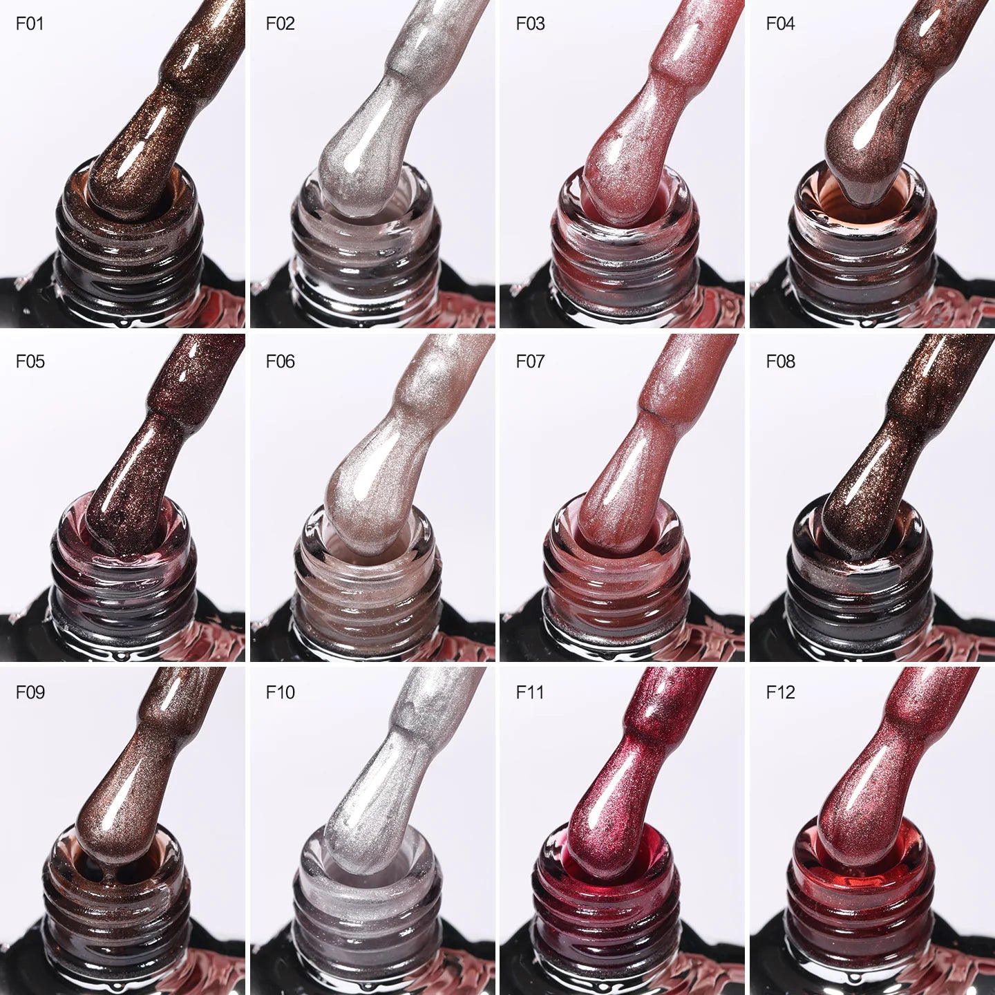 Shills Fading Twilight Cat Eye Gel Polish Set (12 Colors) | Magnetic Nail Art Kit | HEMA & TPO Free