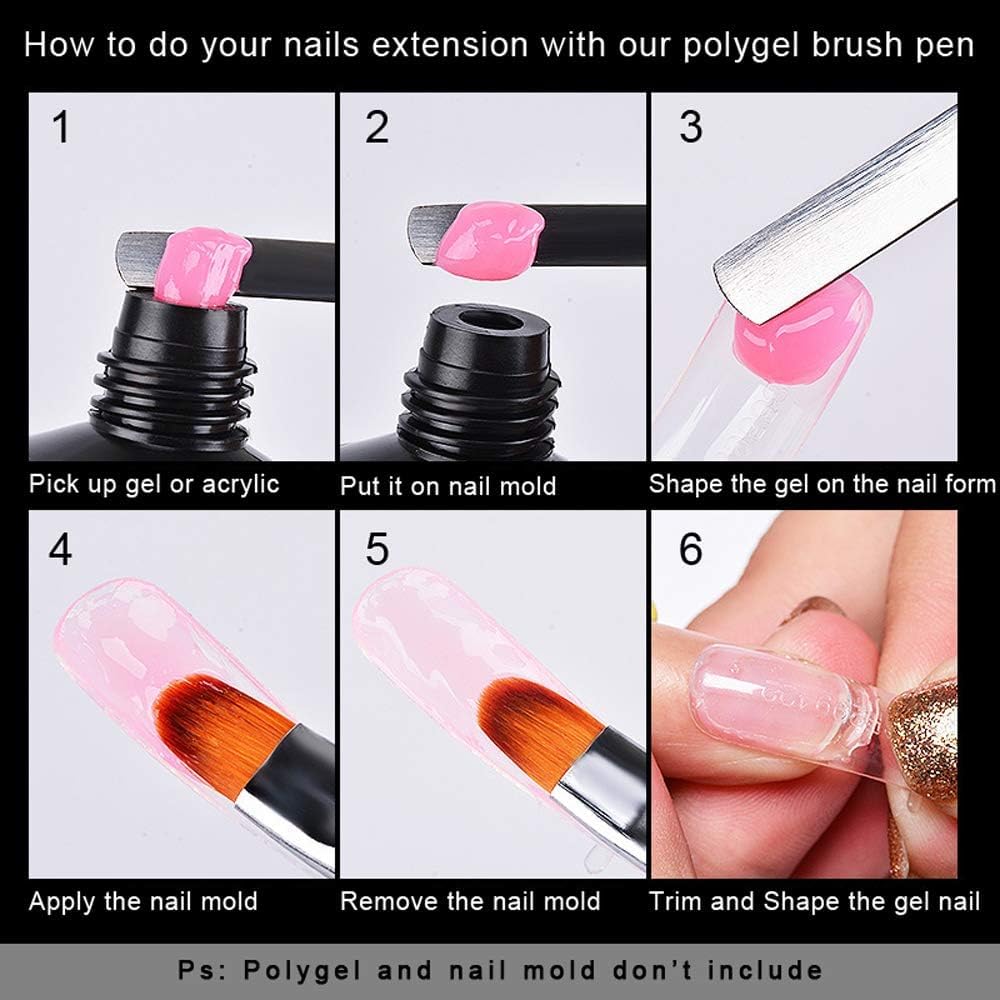 Sevyn Colors Dual-Ended Nail Art Tool  2 in 1 Cuticle Pusher & Gel Nail Brush with Nylon Hair and Steel Tip for Acrylic & Gel Nails