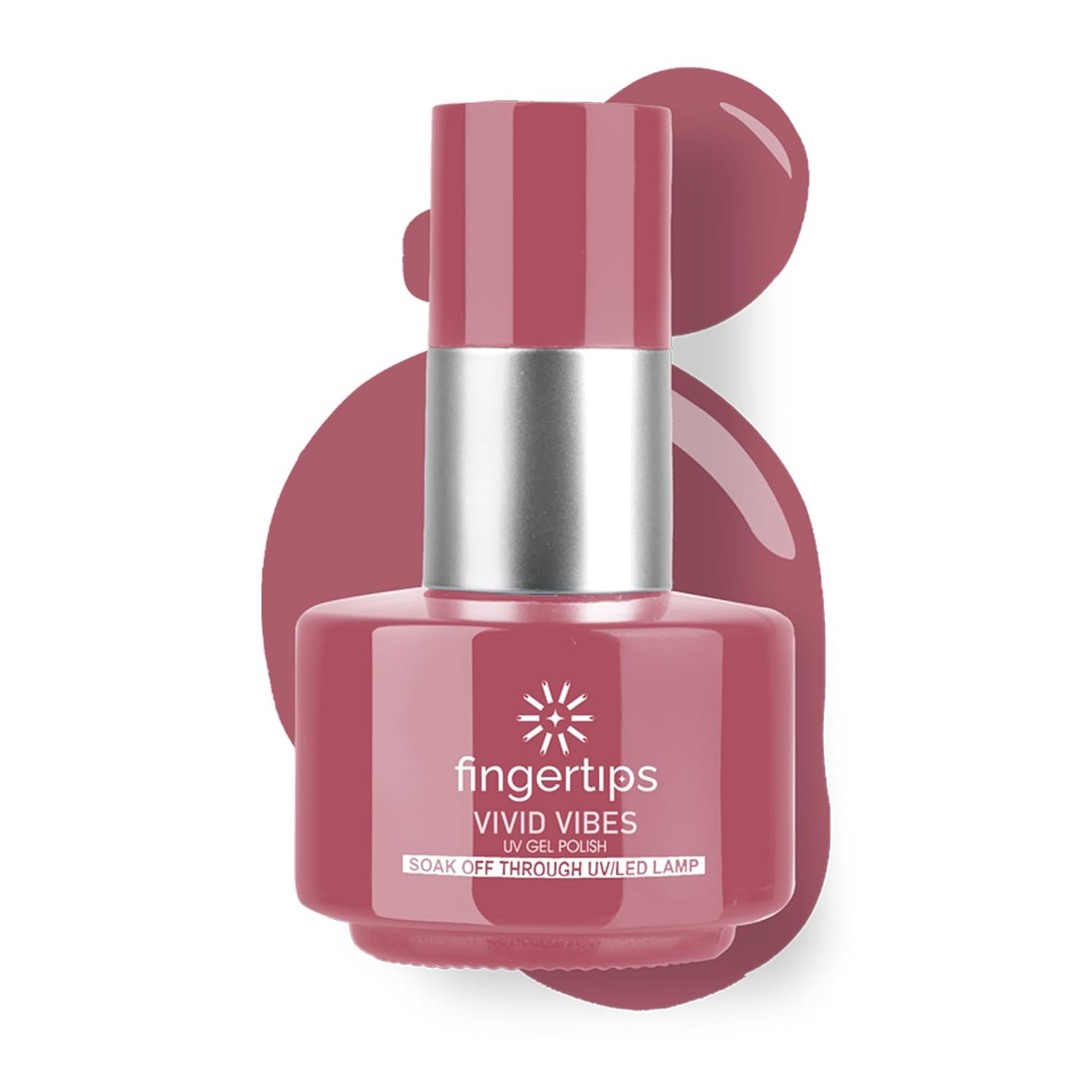 Fingertips Vivid Vibes UV Gel Polish – Shade 17 Muted Pink | 16ml Soak-Off Long-Lasting Gel Nail Color