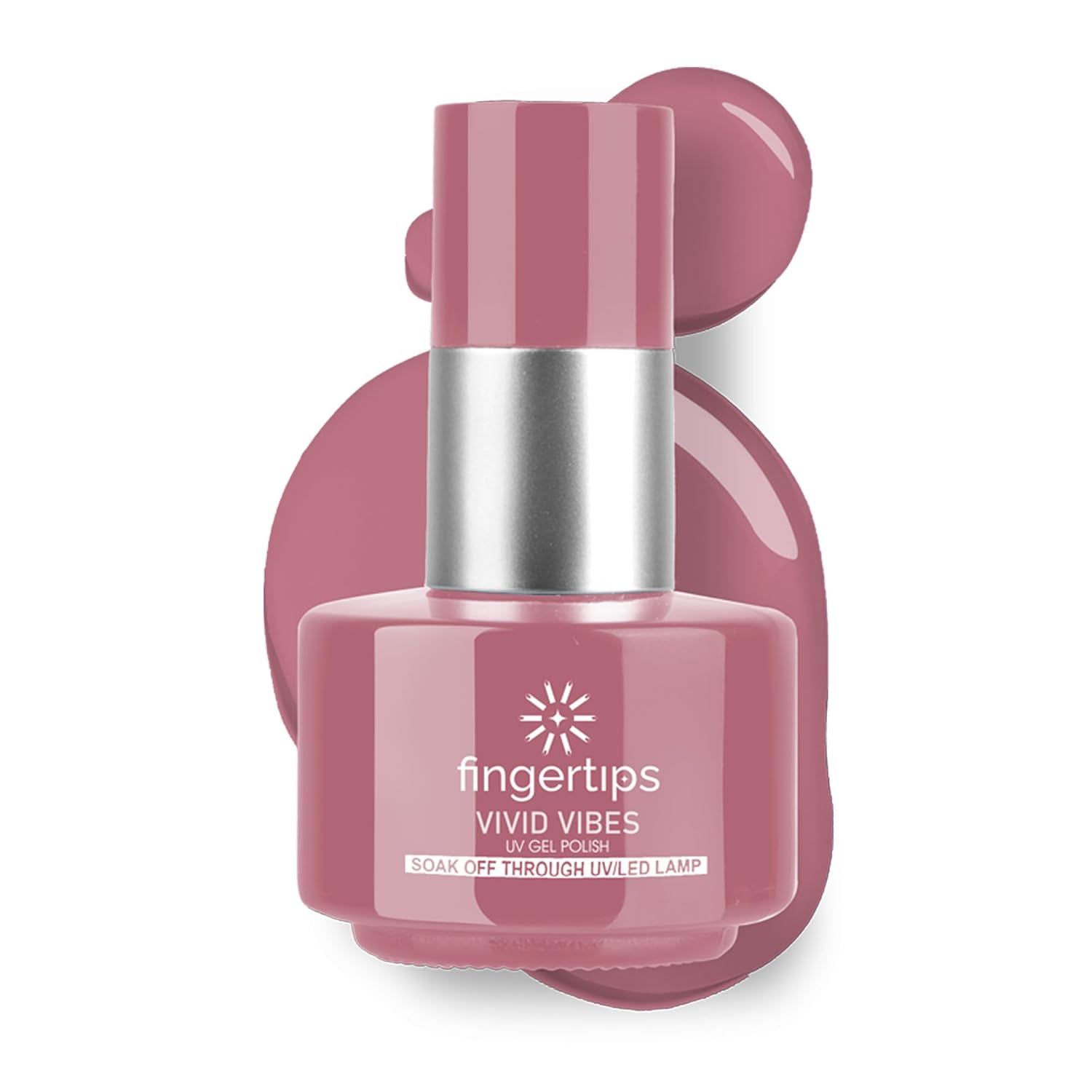 Fingertips Vivid Vibes UV Gel Polish – Shade 15 Dark Magenta | 16ml Long-Lasting Soak-Off Gel Nail Color