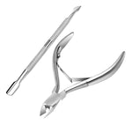 image, Sevyn Colors Cuticle Nipper &amp; Pusher Set Professional Stainless Steel Nail Care Tool Kit for Manicure &amp; Pedicure
