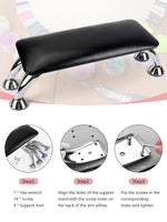 image, Sevyn Colors Professional Nail Arm Rest – Ergonomic Hand Cushion Stand with Anti-Slip Steel Legs for Nail Art, Manicure &amp; UV Dryer Use
