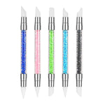 image, Sevyn Colors 5-Piece Silicone Brush Set – Multi-Purpose Nail Art Tools for Sculpting, Detailing, and Cleaning
