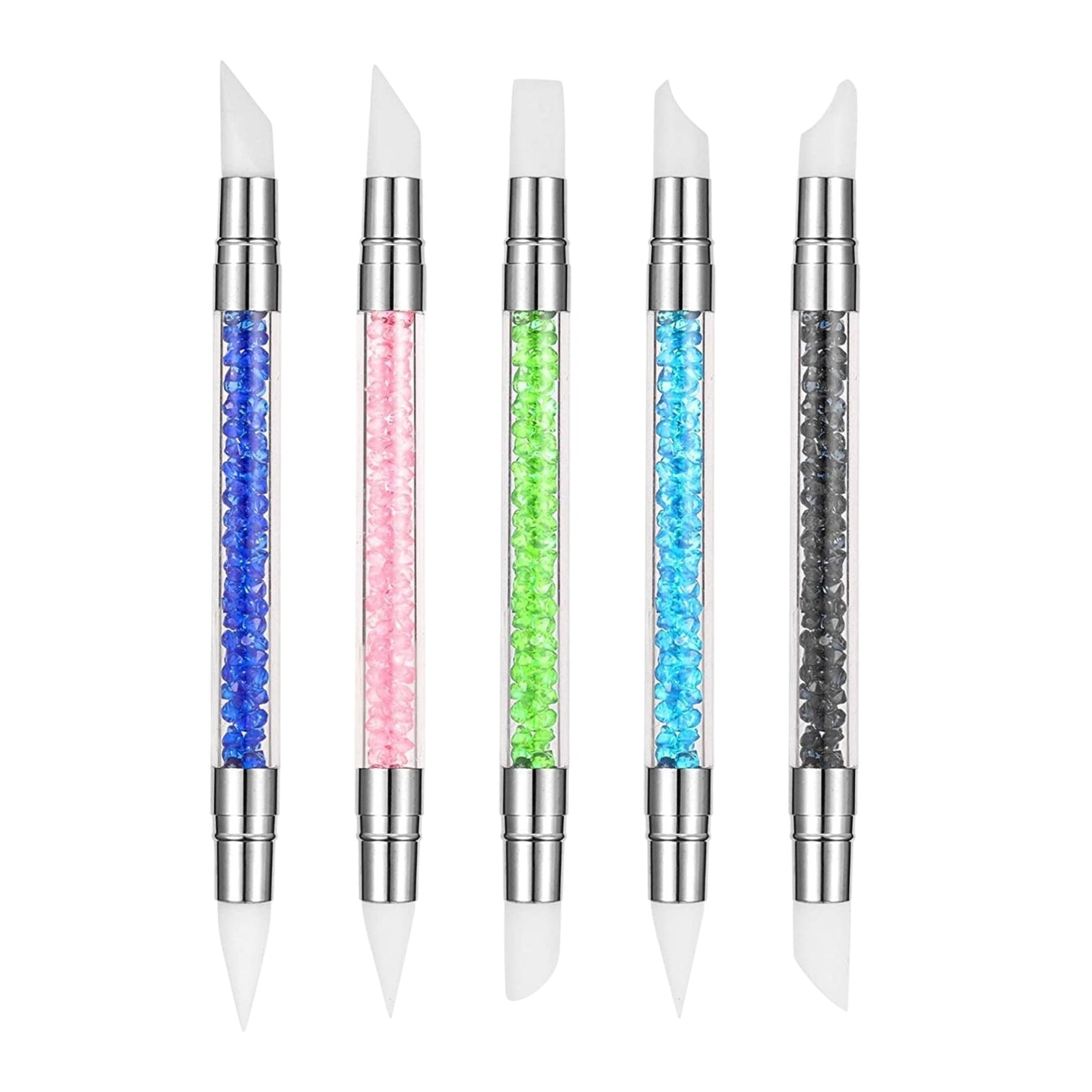 Sevyn Colors 5-Piece Silicone Brush Set – Multi-Purpose Nail Art Tools for Sculpting, Detailing, and Cleaning
