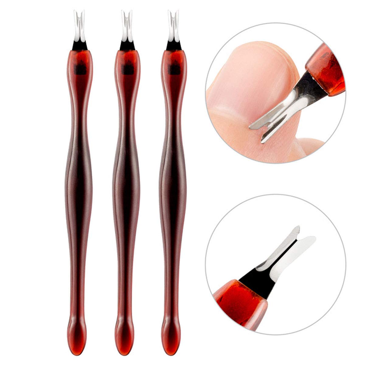 Sevyn Colors Cuticle Remover Tool Set  3-Pack V-Cut Cuticle Trimmer for Nail Care, Manicure & Pedicure
