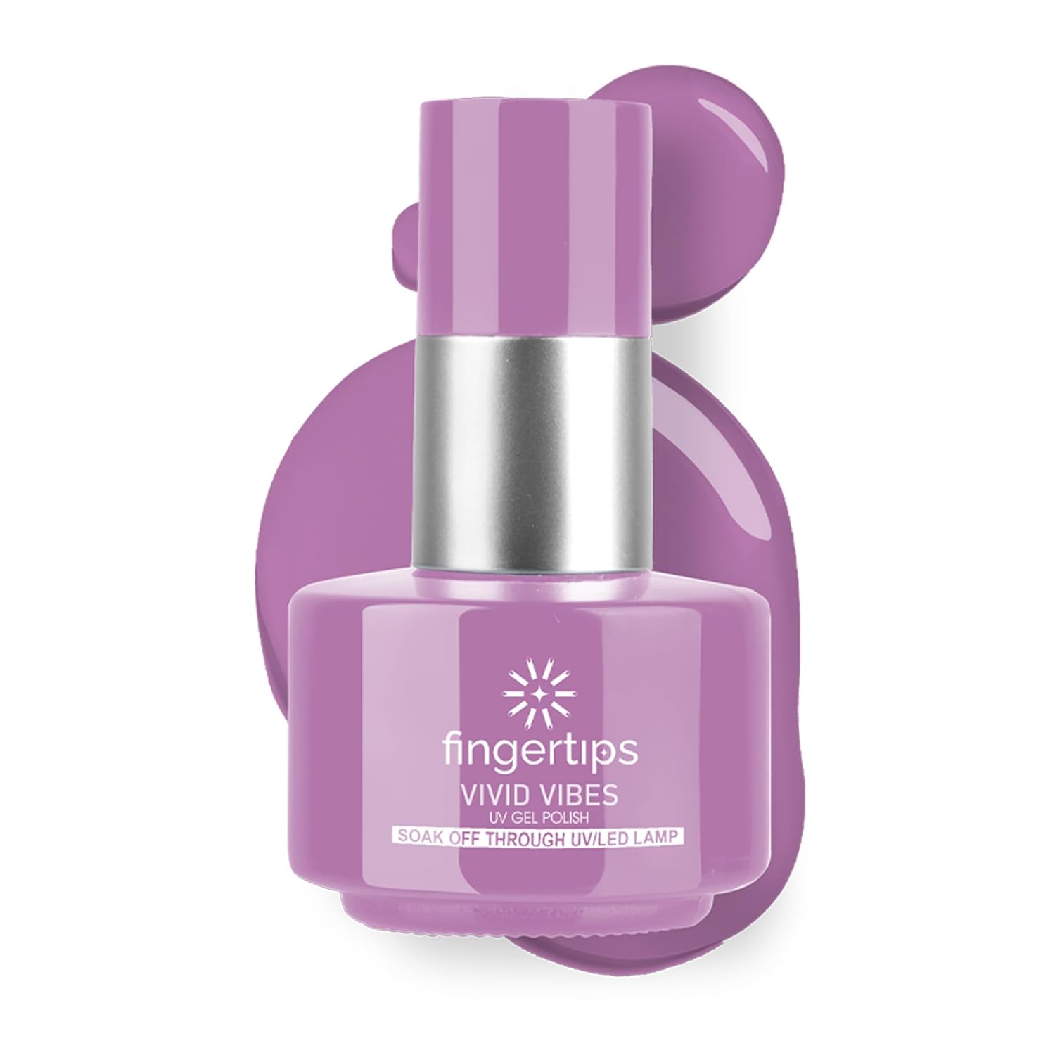 Fingertips Vivid Vibes UV Gel Polish – Shade 14 Lavender Cloud | 16ml Soak-Off Gel Nail Color