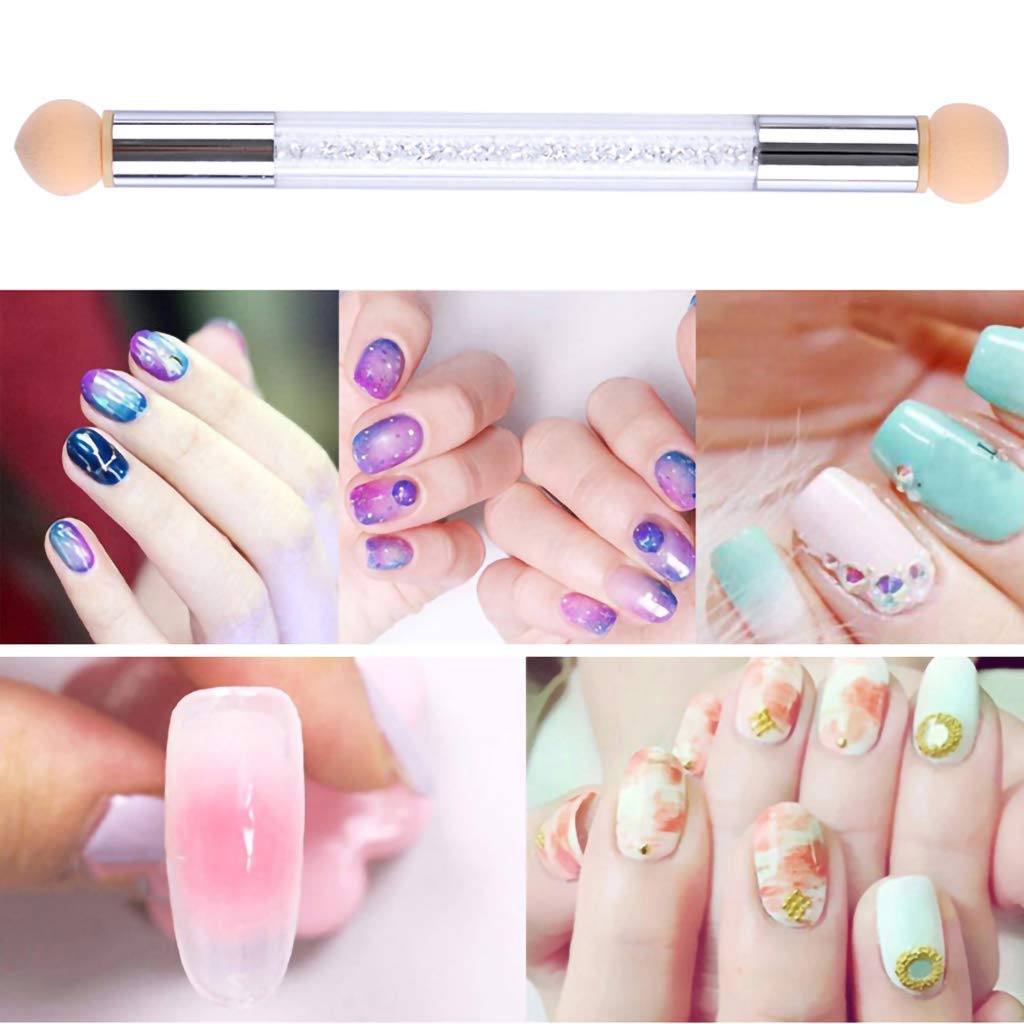 Sevyn Colors Nail Art Sponge Pen with 5 Refill Heads – Gradient Ombre Nail Design Tool for Gel Polish & DIY Manicure