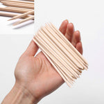 image, Sevyn Colors Wooden Cuticle Sticks  Double-Ended Manicure Orange Sticks for Nail Art, Cuticle Pusher &amp; Cleaner (Pack Of 100)
