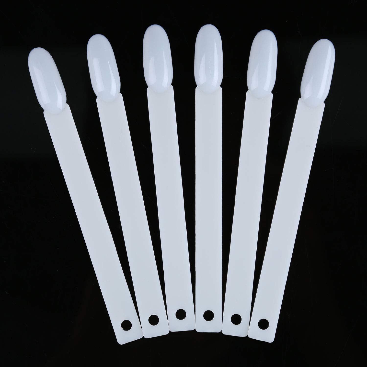 Sevyn Colors Natural Nail Swatch Sticks – 50PCS Nail Display Fan Board with Ring for Gel, Acrylic & Polish Samples