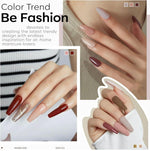 image, BOLT BEE Gel Nail Polish Kit – Set of 6 Elegant Colors | Brown, Dark Red, Nude Pink, Grey, Glitter Champagne Gold | 15ml Soak-Off UV/LED Gel
