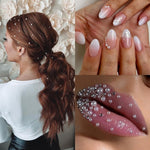 image, Sevyn Colors Pearl White Beads for Nail Art  Mini Flatback Pearls for 3D Nail Designs, Crafts &amp; Embellishments
