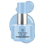 image, Fingertips Vivid Vibes UV Gel Polish – Shade 10 Powder Blue | Long-Lasting Soak-Off Gel Nail Color