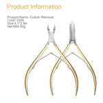 image, Sevyn Colors Professional Cuticle Nipper Stainless Steel Cuticle Trimmer with Gold Handle for Manicure &amp; Pedicure
