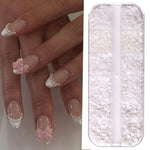 image, Sevyn Colors Pearl White Beads for Nail Art  Mini Flatback Pearls for 3D Nail Designs, Crafts &amp; Embellishments
