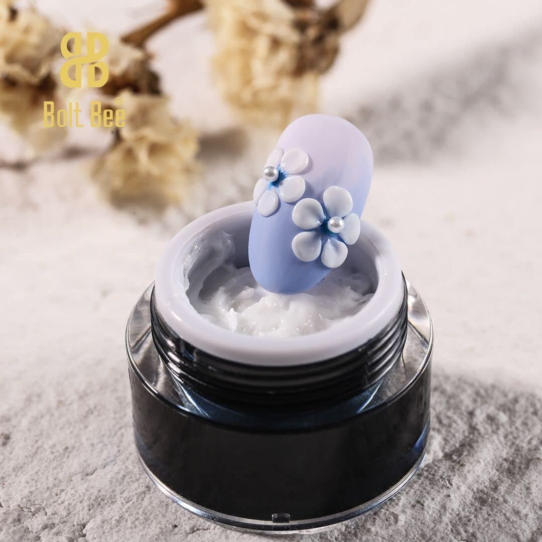 Bolt Bee 5D Carving Gel White – Professional 3D Nail Art Sculpting Gel