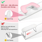 image, Sevyn Colors Ergonomic Nail Arm Rest Pillow – PU Leather &amp; Soft Sponge Manicure Hand Rest (Pink &amp; White, UV Lamp Not Included)
