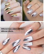 image, Sevyn Colors Gold &amp; Silver Chrome Nail Powder Set  Mirror Metallic Pigment Duo for Gel &amp; Acrylic Nails
