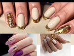 image, Sevyn Colors Nail Art Foil Flakes – 3 Metallic Leaf Foil Colors for Gel &amp; Acrylic Nails, Gold Silver Copper Nail Decoration Set