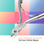 image, Sevyn Colors Cuticle Nipper &amp; Pusher Set Professional Stainless Steel Nail Care Tool Kit for Manicure &amp; Pedicure
