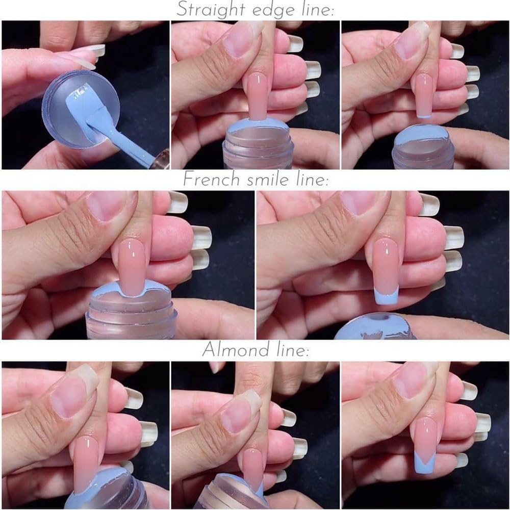 Sevyn Colors Nail Art Stamper Kit  Clear Silicone Nail Stamper with Scraper for Easy French Tips, DIY Nail Design & Stamping