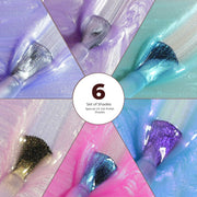 Emigel Professional Aurora UV Gel Polish Set – 6 Iridescent Soak-Off Shades with Base & Top Coat