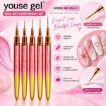image, Youse Gel Nail Art Liner Brush Set – 5 Piece Fine Detail Brushes for Gel Polish &amp; Nail Designs
