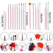 Sevyn Colors 15-Piece Nail Art Brush Set – Professional Nail Design Brushes for Gel, Acrylic, Detailing, Striping, and DIY Nail Art