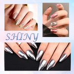 image, Sevyn Colors Silver Chrome Nail Powder Ultra Mirror Metallic Pigment for 3D Nail Art &amp; Gel Polish, with Applicator
