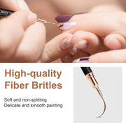 Sevyn Colors 5pcs Professional Nail Art Liner Brush Set – Ultra-Fine Detail Brushes for Gel, Acrylic & Nail Art Design