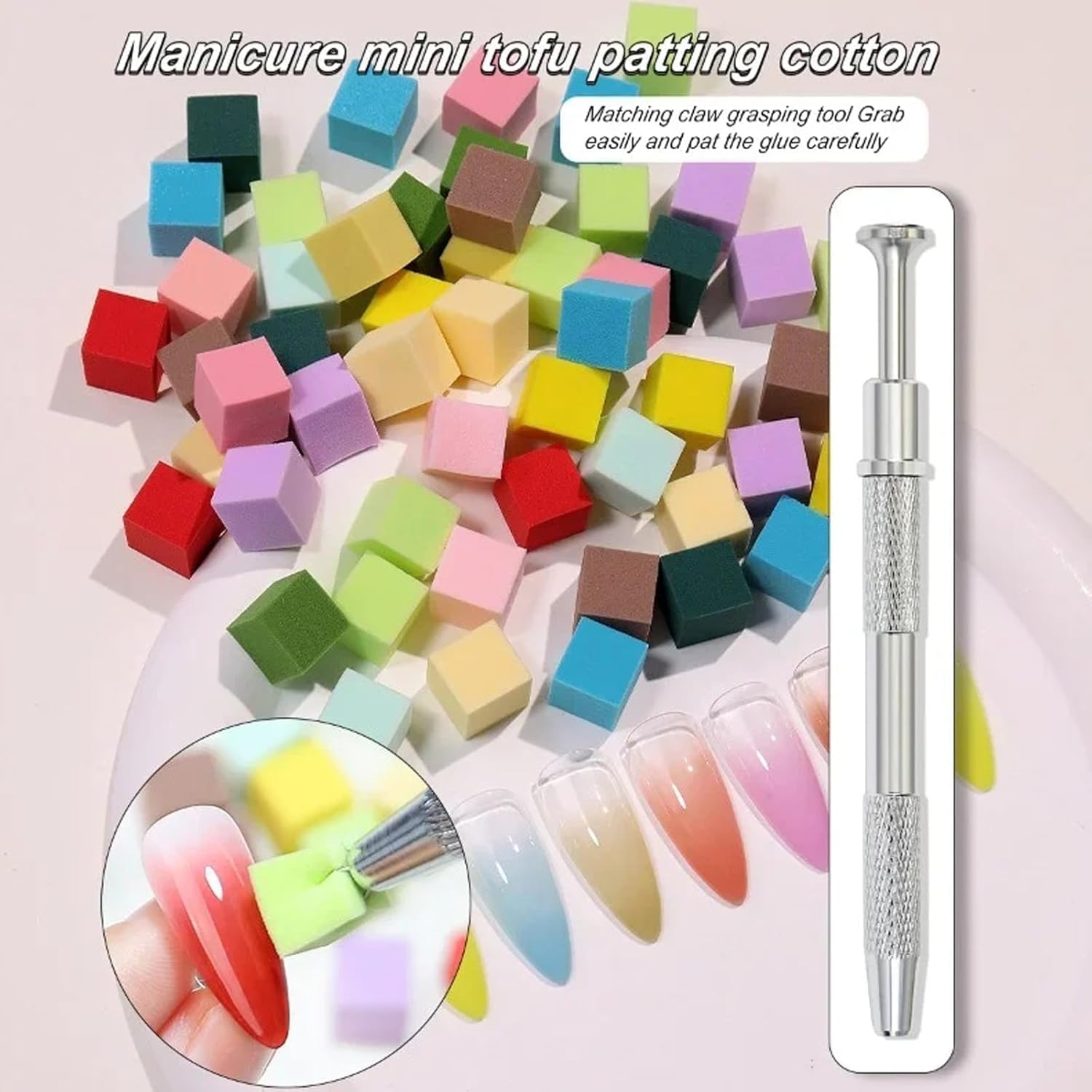 Sevyn Colors Ombre Nail Art Sponge Tool – Gradient Sponge Set for Dip, Gel & Acrylic Manicure Designs