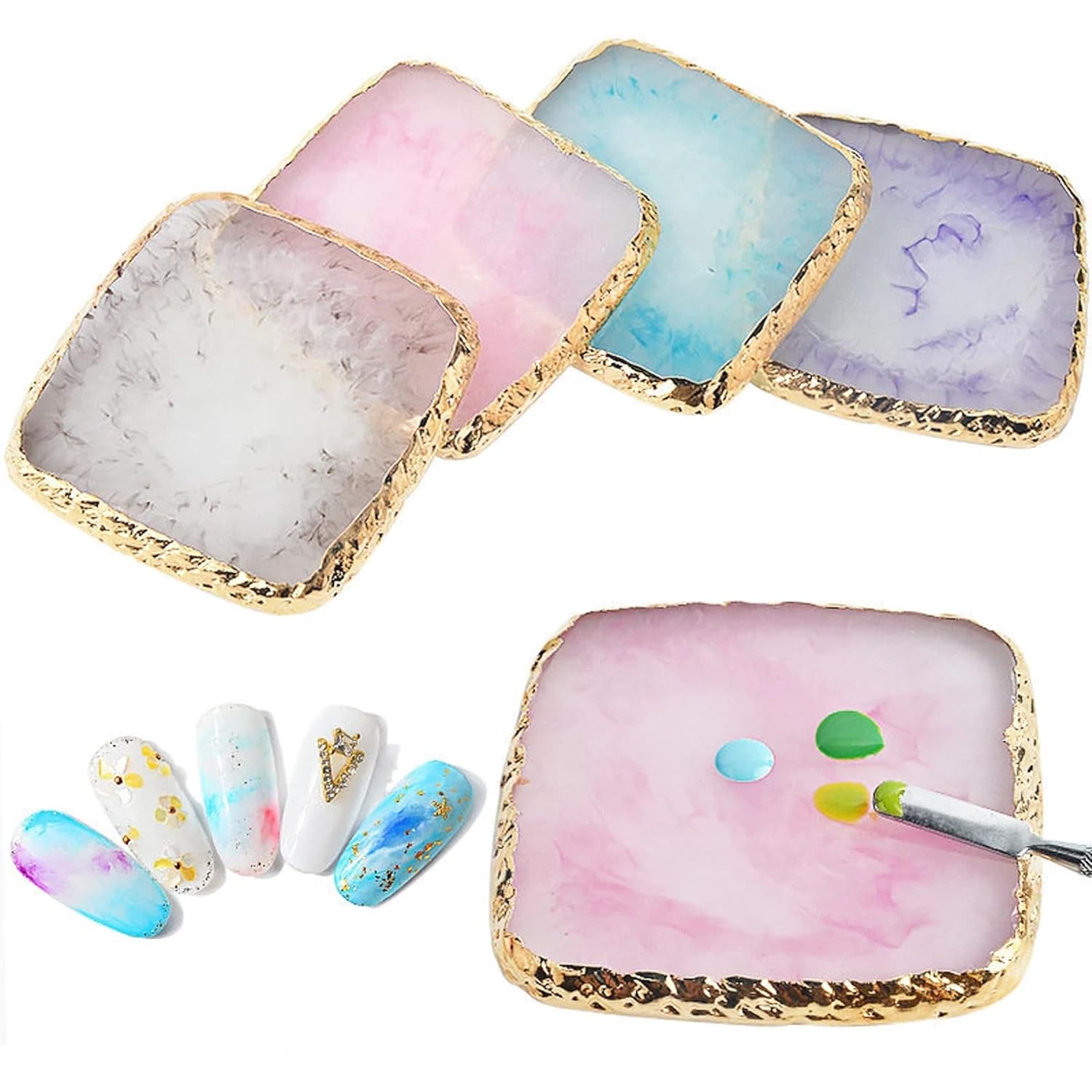 Sevyn Colors Nail Art Resin Mixing Palette – Reusable Color Blending Plate for Gel, Acrylic & UV Polish Design