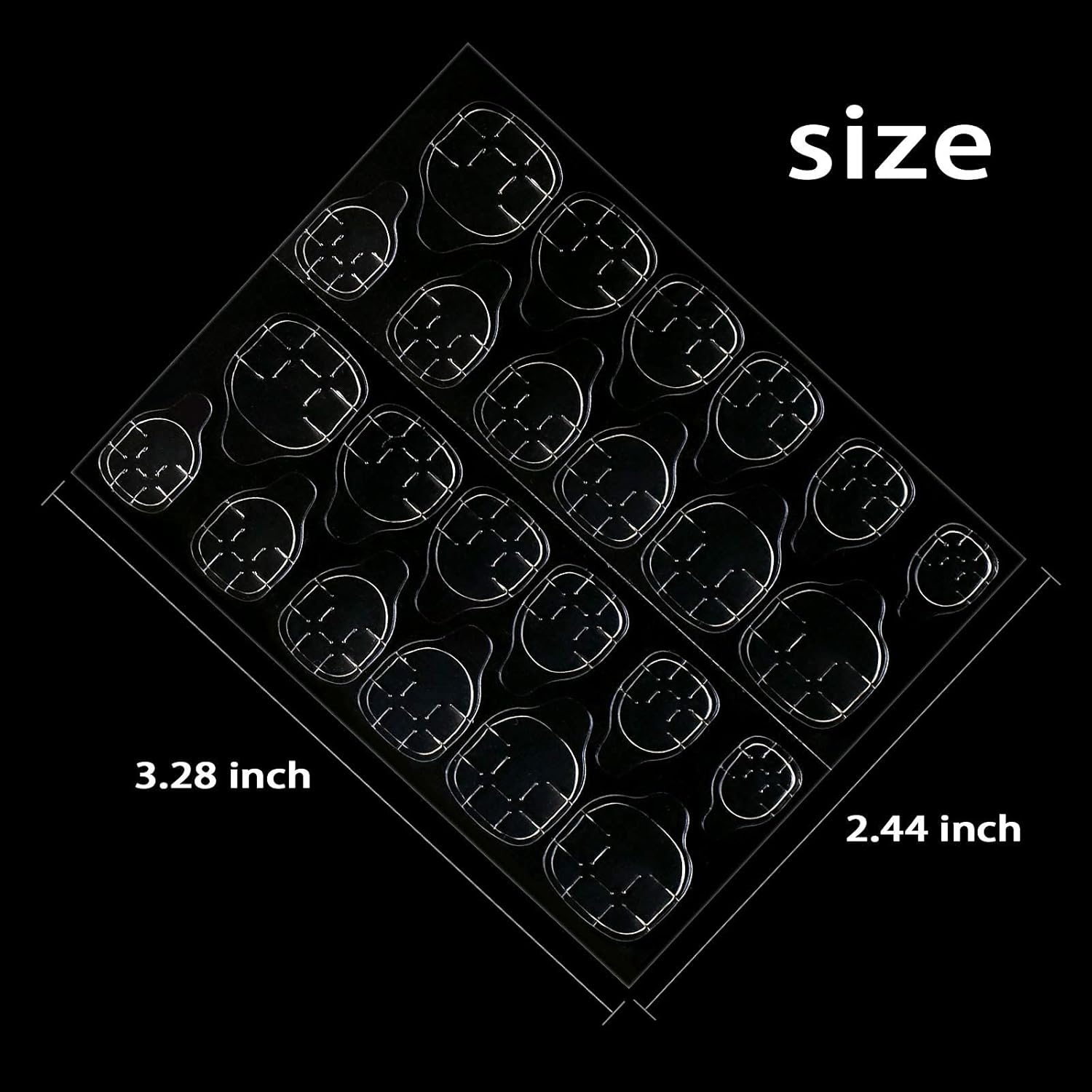 Sevyn Colors Nail Adhesive Tabs  Double-Sided Nail Glue Stickers for Press On Nails, False Nails & Nail Art Application (50 Sheet)