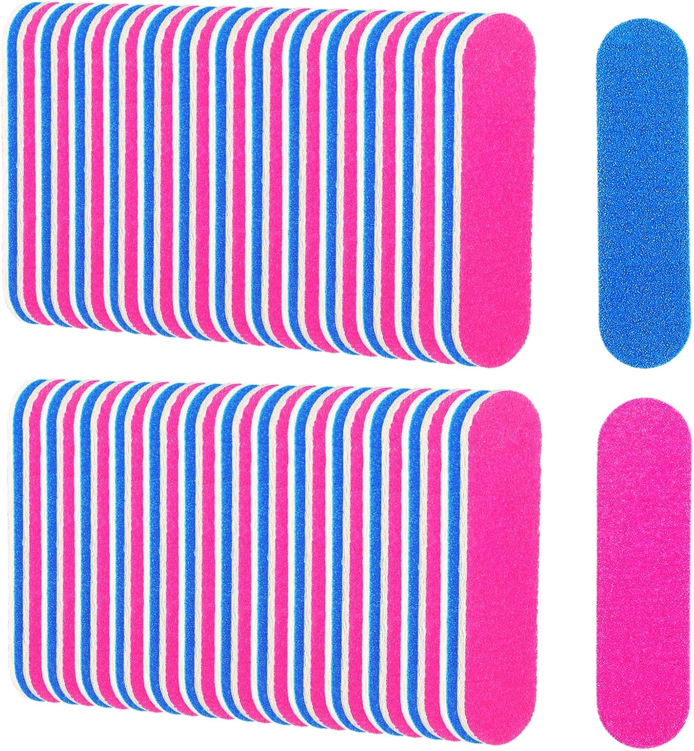Sevyn Colors Mini Nail Filer for Press-On Nails – Pack of 100 Double-Sided Emery Boards for Quick Nail Prep