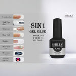 image, Shills Professional 8 in 1 Nail Gel Glue – Multifunction Builder Gel for Nail Tips, Rhinestones, Extensions &amp; Nail Art Design

