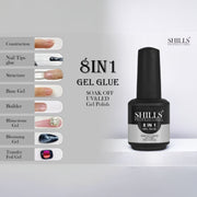 Shills Professional 8 in 1 Nail Gel Glue – Multifunction Builder Gel for Nail Tips, Rhinestones, Extensions & Nail Art Design
