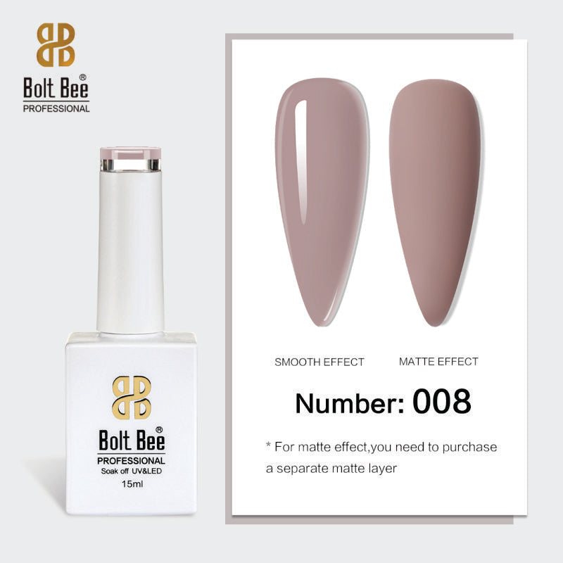 Bolt Bee Gel Polish 15ml – High-Gloss, Long-Lasting UV/LED Soak Off Nail Gel (Shade -008)