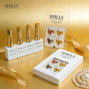Shills Professional Cat Eye Gel Polish Set CE44 (4 Colors) | Magnetic Nail Art Kit | UV/LED Soak-Off