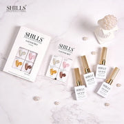 Shills Professional Cat Eye Gel Polish Set CE45 (4 Colors) | Magnetic Nail Art Kit | UV/LED Soak-Off