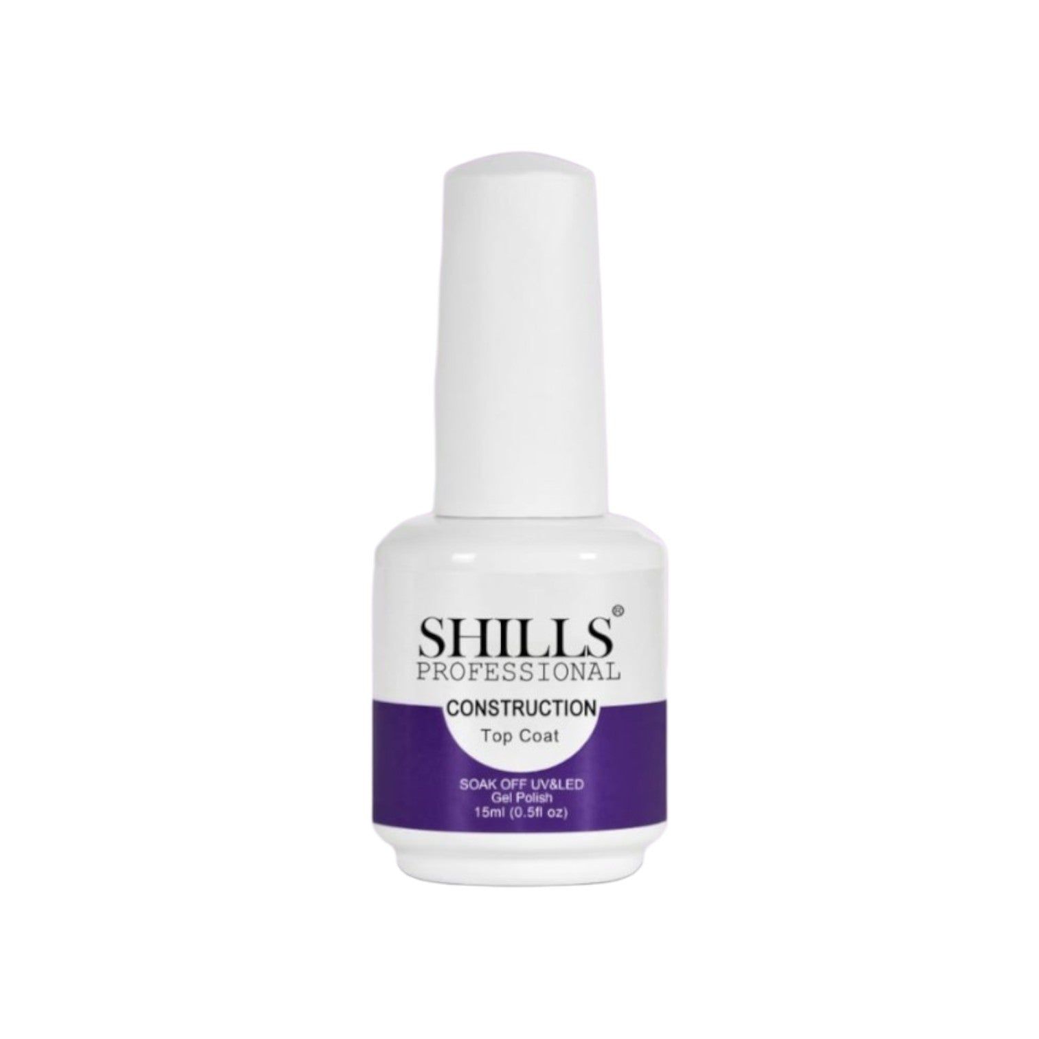 Shills Professional Construction Top Coat – UV/LED Soak-Off Gel Polish (15ml) | Long-Lasting Durable Nail Protection