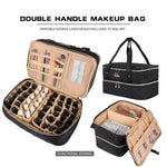 image, Double Handle Nail Art &amp; Makeup Organizer Bag – 2 Layer Portable Storage Case