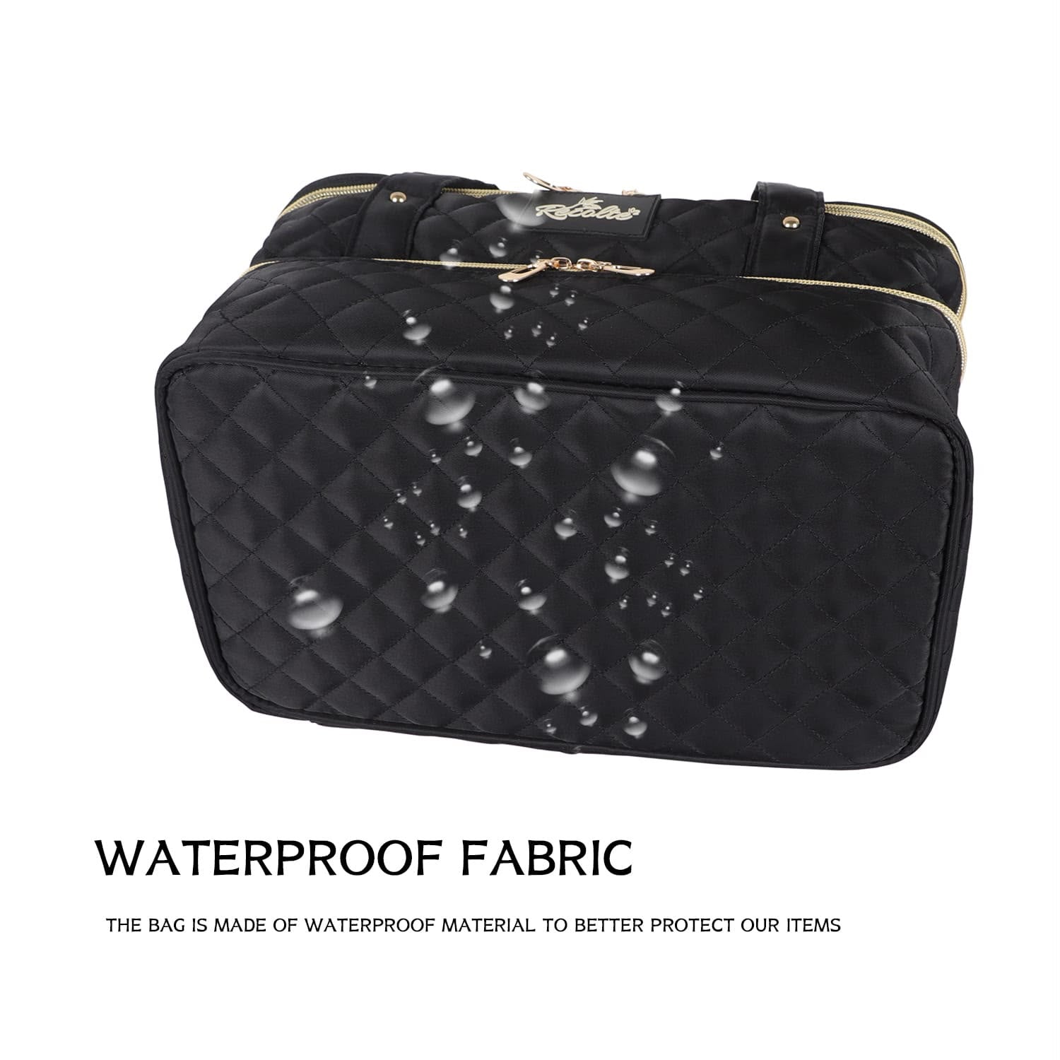 Double Handle Nail Art & Makeup Organizer Bag – 2 Layer Portable Storage Case