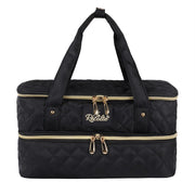 Double Handle Nail Art & Makeup Organizer Bag – 2 Layer Portable Storage Case