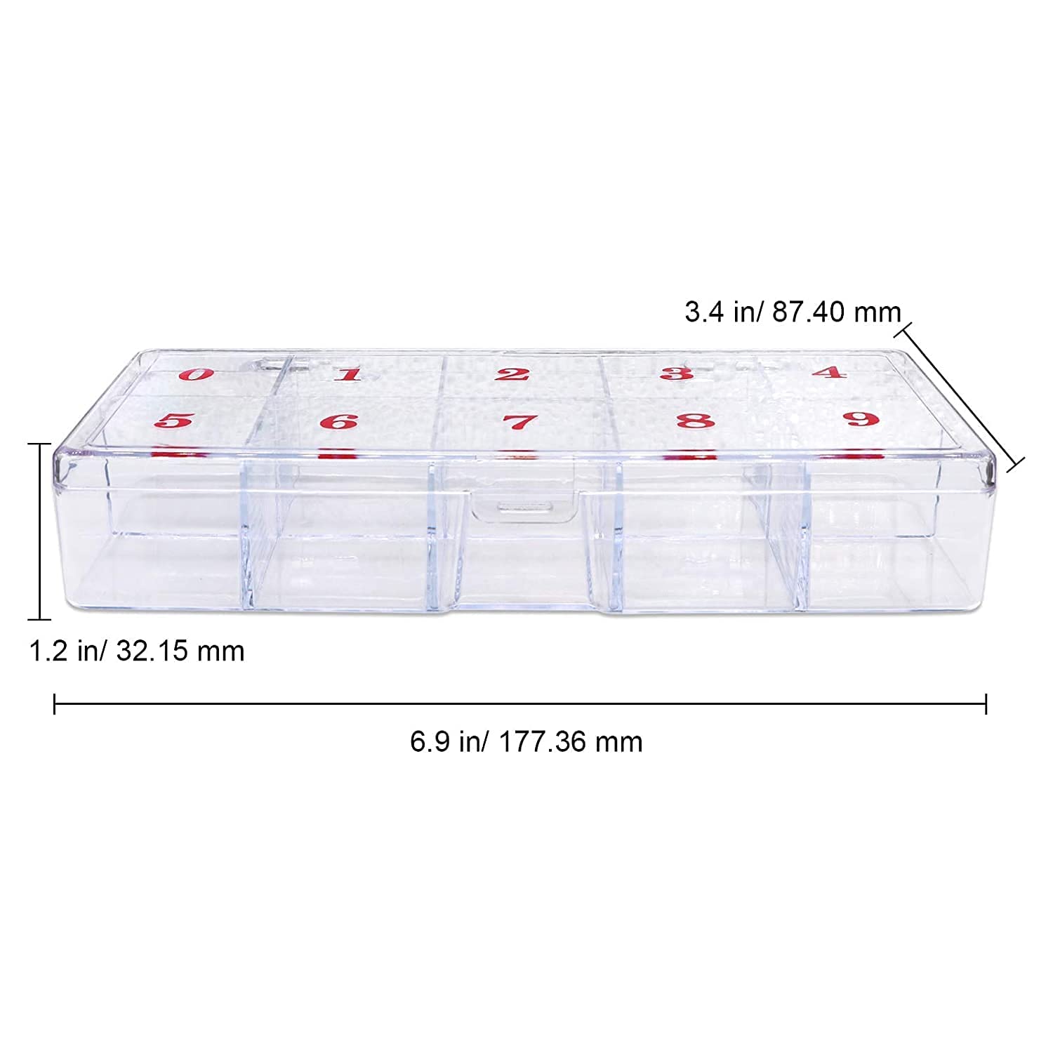Nail Tips Storage Box – 10 Grid Empty Organizer Case for Nail Art