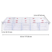 Nail Tips Storage Box – 10 Grid Empty Organizer Case for Nail Art