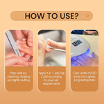 image, Fingertips 6 in 1 Top Coat Gel | 15gm UV LED Soak Off Gel Top Coat | High Gloss No Wipe Top Coat | Long Lasting Scratch Resistant | Professional Salon &amp; DIY Use